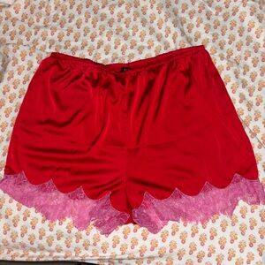 Out Of This World Satin Bloomers in Red + Pink